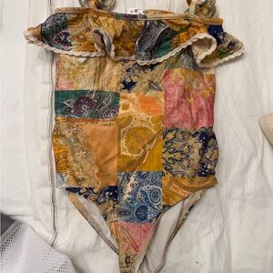 Zimmermann Multicolor Patchwork Kids Swim One Piece size 6